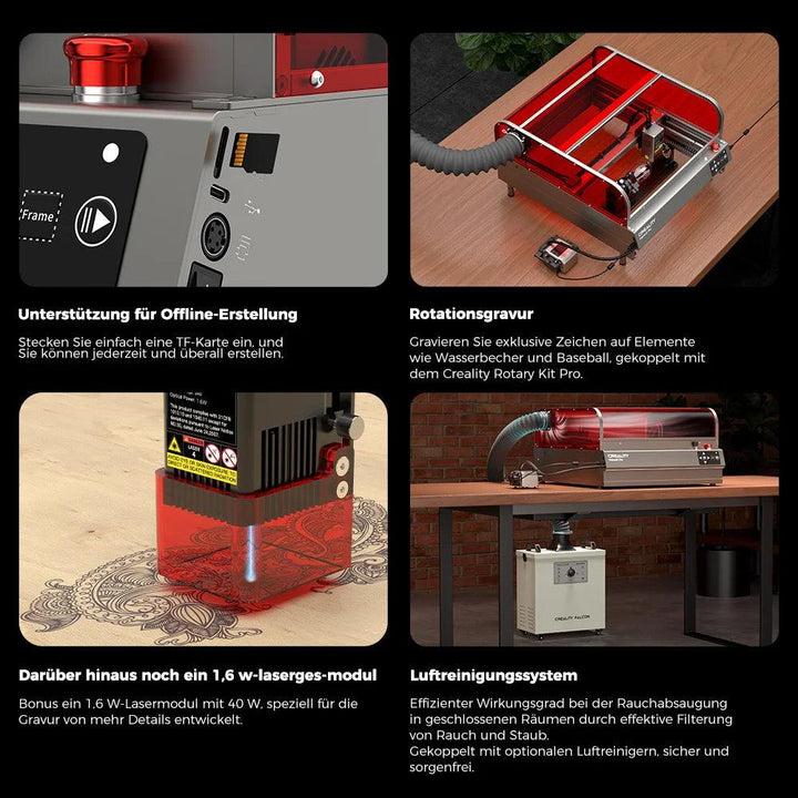Creality Falcon2 Pro geschlossener Laser-Gravierer Laser 3ddruckboss
