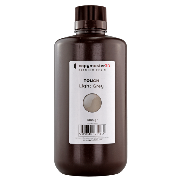 Copymaster3D Wytrzymała żywica UV przypominająca ABS – 1000 ml – Jasnoszary