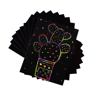 TwoTrees A4 Kratzpapier bunt, 10 Blatt