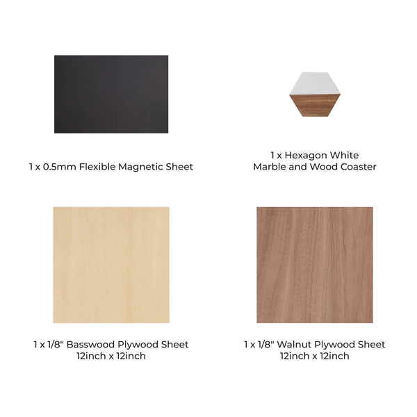 Zestaw startowy materiałów laserowych xTool – zestaw 4-częściowy do M1 Ultra